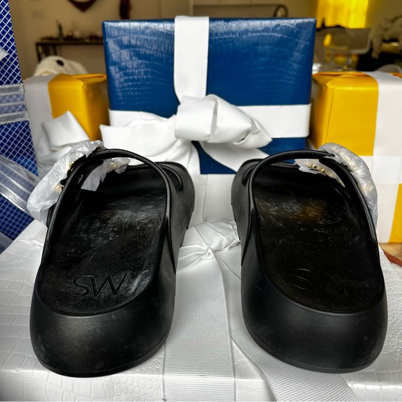 Stuart Weitzman Pearl Buckle Slide - Picture 4 of 8